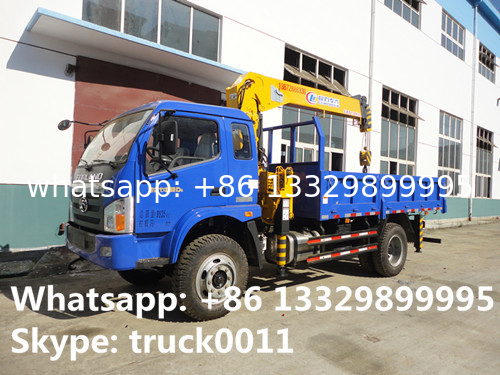 new best seller forland 4*2 6.3tons truck with crane for sale, hot sale! factory sale forland truck mounted crane