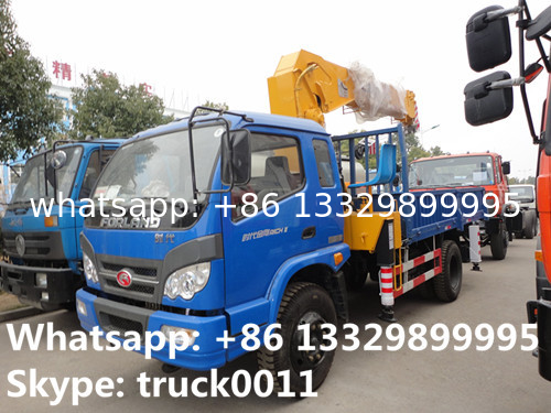 new best seller forland 4*2 6.3tons truck with crane for sale, hot sale! factory sale forland truck mounted crane