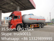 SINO TRUK HOWO brand LPG gas tank truck for sale, factory sale HOWO brand 35.5m3 bulk propane lpg gas tank truck