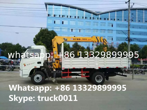 high quality and competitive price 4*2 3.5ton telescopic truck mounted crane for sale,  yuejin 3.5tons truck with crane