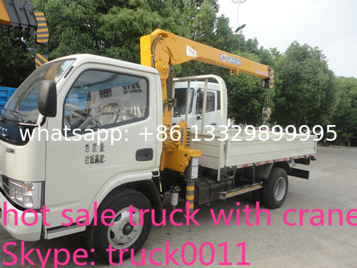 high quality and competitive price 4*2 3.5ton telescopic truck mounted crane for sale,  yuejin 3.5tons truck with crane