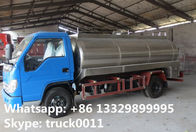 Good quality 8m3 Forland LHD 4*2 stainless steel  fresh milk tank for sale, China manufacturer of forland milk truck