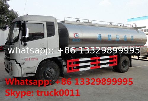 Hot sale new 8cbm-10cbm dongfeng milk liquid food truck, factory sale best price 10m3 stainless steel milk tank truck