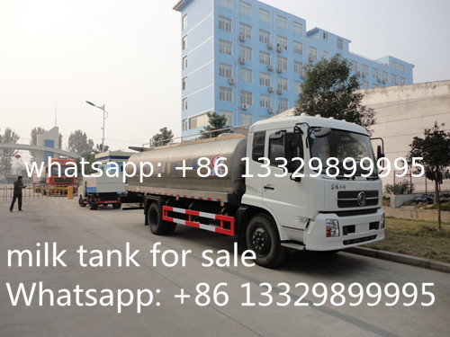 Hot sale new 8cbm-10cbm dongfeng milk liquid food truck, factory sale best price 10m3 stainless steel milk tank truck