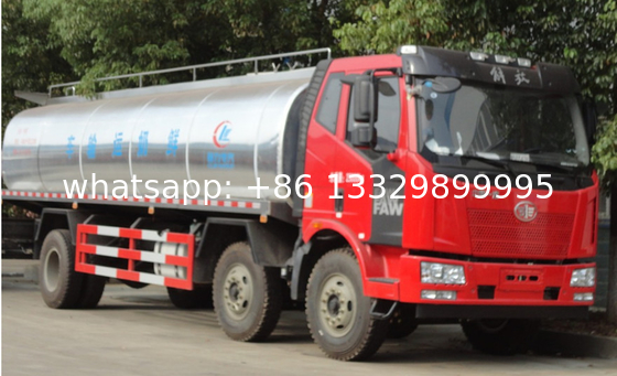 China famous FAW 6*2 18000L LHD CLW brand milk tank truck for sale, Factory sale best price stainless liquid food truck