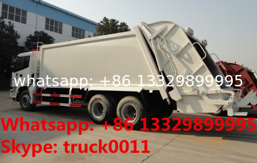 Foton Auman 6*4 LHD 18m3 garbage compactor truck for sale, factory sale new brand cheaper 18cbm compacted garbage truck