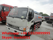 JAC 4*2 LHD mini 5 cubic meters refuler truck for sale, factory direct sale JAC new 5 cubic meters oil dispensing truck