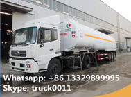 42000L diesel gasoline fuel transport tanker trailer 42m3 tanzania oil tanker semi trailer, CLW triple axles fuel tank t