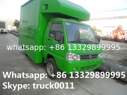 Bottom price mini DongFeng mobile food truck for sale, cheapest price gasoline mobile fast food vending truck for sale