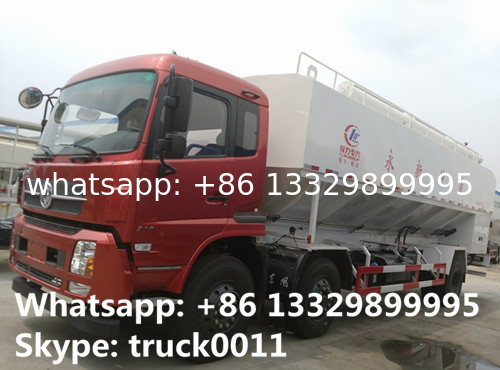 cheaper dongfeng tianjin 6*2 15tons electronic system discharging feed delivery truck for sale, hot sale 30tons anim