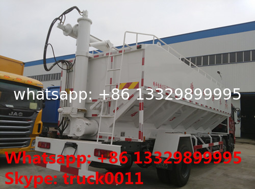 Dongfeng jinka 8m3 hydraulic discharging poutry feed delivery truck for sale, factory sale 4tons bulk animal feed truck