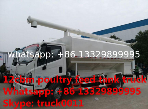 cheapest price Forland 4*2 RHD bulk feed transporting truck, Wholesale 4-6tons poultry feed delivery truck for sale