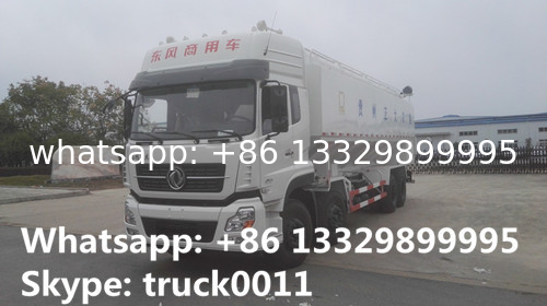 cheapest price 26tons chick feed delivery truck for sale, hot sale dongfeng tianlong 40m3 chick feed pellet tank truck