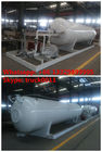 CLW brand 10MT mobile skid lpg gas refilling station, ASME standard 10MT skid mounted propane gas plant for gas cylinder