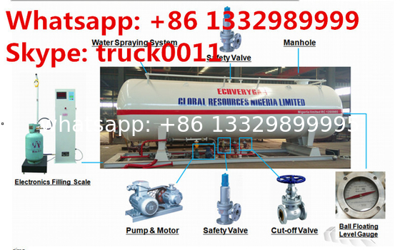 CLW brand 3.2metric tons mobile skid lpg gas refilling plant for sale, 32000kgs auto mobile Propane Skid-mounted plant