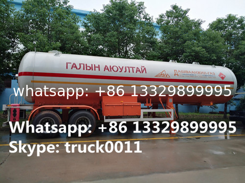 hot sale FUWA 2 axles 40500L propane gas trailer, best price FUWA/BPW double axles 17tons road transproted lpg gas tank