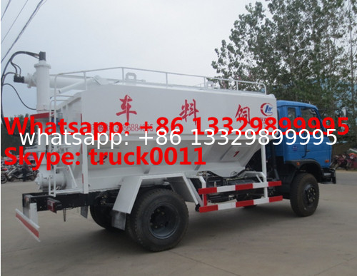 best quality 15m3 hydraulic farm-oriented animal feed truck for sale, 4*2 15m3 hydraulic bulk feed delivery truck
