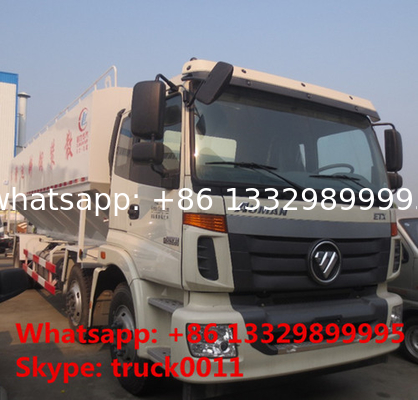 FOTON Auman 6*2 30m2 farm-oriented feed delivery truck for sale, electronic discharging 15tons bulk feed transport truck