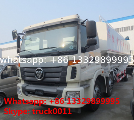 FOTON Auman 6*2 30m2 farm-oriented feed delivery truck for sale, electronic discharging 15tons bulk feed transport truck