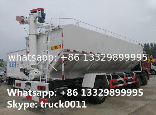 FOTON Auman 6*2 30m2 farm-oriented feed delivery truck for sale, electronic discharging 15tons bulk feed transport truck