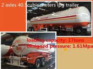 CLW brand LPG gfas tank semi-trailer with sunshield for sale, double BPW/FUWA  axles lpg gas propane trailer for sale