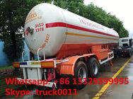 CLW brand LPG gfas tank semi-trailer with sunshield for sale, double BPW/FUWA  axles lpg gas propane trailer for sale