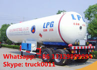 CLW brand double BPW axles 40.5cubic road transported lpg gas tank for sale, 17tons lpg gas tank trailer for sale