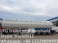 CLW brand best price lpg gas trailer with sunshield for sale, hot sale lpg gas tank trailer for Propylene