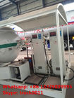 8MT mobile skid mounted lpg gas filling plant with two electronic scales and filling nozzles, skid propane gas plant