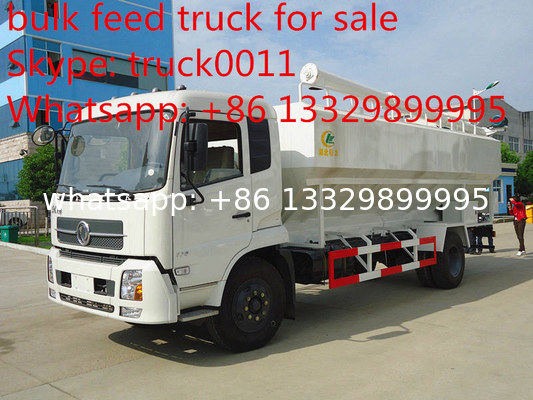 Dongfeng tianjin 20cbm poultry feed pellet truck for sale, China best price 10tons animal feed transported truck sale