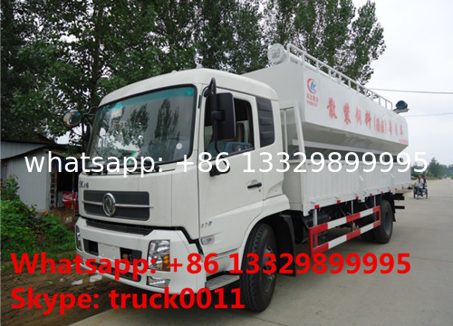 Dongfeng tianjin 20cbm poultry feed pellet truck for sale, China best price 10tons animal feed transported truck sale