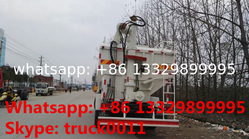 hot sale dongfeng LHD 12m3 hydraulic discharging farm-oriented feed delivery truck, hydraulic system feed pellet truck