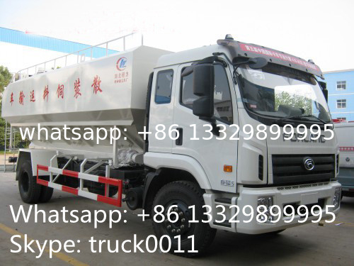 China brand foton 10tons-15tons bulk feed discharge truck for sales, livestock farm-oriented animal feed delivery truck