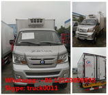 High quality sinotruk wangpai gasoline 80hp 1tons mini refrigerator truck, SINOTRUK gasoline refrigerator minibus