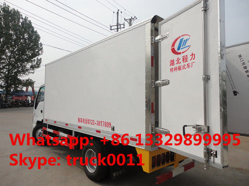 Yuejin 5tons refrigerator truck, Yuejin brand stainless steel cold room truck for sea food and seafish for sale