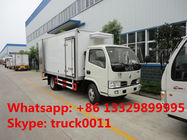 Dongfeng 4*2 LHD  small refrigerated van and truck for sale ,4ton CLW brand refrigerator van truck for meat and fish