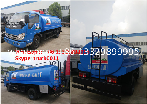 Hot sale cheap right hand drive Forland 6-wheel 6000L Fresh milk transport truck,   forland RHD 6,000L Liquid food truck