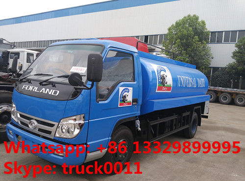 Hot sale cheap right hand drive Forland 6-wheel 6000L Fresh milk transport truck RHD 6,000L Liquid food truck