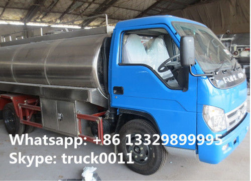 Hot sale cheap right hand drive Forland 6-wheel 6000L Fresh milk transport truck RHD 6,000L Liquid food truck