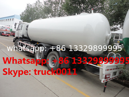 mobile lpg road tanker 10ton 6*4 dongfeng truck gas road tanker, 25m3 bulk road transported lpg gas tank for sale