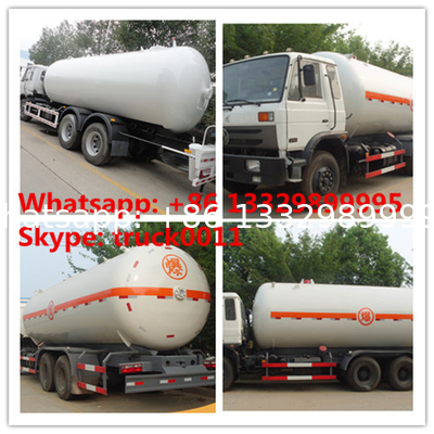 mobile lpg road tanker 10ton 6*4 dongfeng truck gas road tanker, 25m3 bulk road transported lpg gas tank for sale