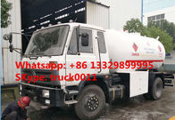 ASME standard dongfeng 5tons lpg gas refilling bowser for sale, mobile 5tons lpg gas dispensing truck for sale