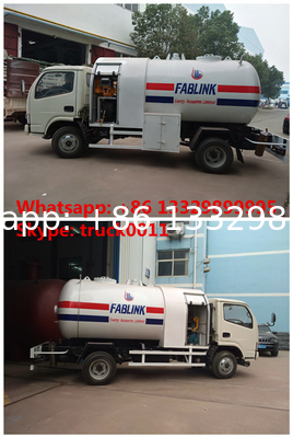 2020s new designed 2.3tons dongfeng LHD 4*2 mobile lpg gas refilling truck, best price lpg gas bobtail vehicle for sale