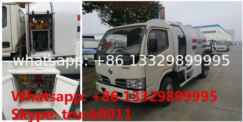 2020s new designed 2.3tons dongfeng LHD 4*2 mobile lpg gas refilling truck, best price lpg gas bobtail vehicle for sale