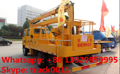Yuejin brand 4*2 LHD14m- 16m overhead working truck for sale,  YUEJIN brand 14m-16m aerial working platform truck