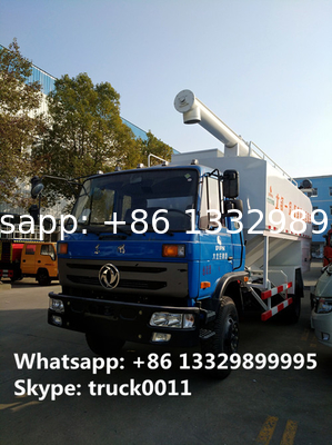 dongfeng 153 RHD 20m3 electronic system discharging animal feed delivery truck, dongfeng brand 4*2 RHD 10tons feed truck