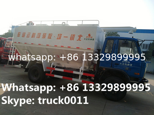 dongfeng 153 RHD 20m3 electronic system discharging animal feed delivery truck, dongfeng brand 4*2 RHD 10tons feed truck