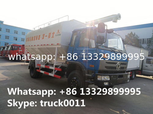 dongfeng 153 RHD 20m3 electronic system discharging animal feed delivery truck, dongfeng brand 4*2 RHD 10tons feed truck