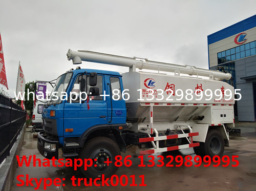 dongfeng 153 RHD 20m3 electronic system discharging animal feed delivery truck, dongfeng brand 4*2 RHD 10tons feed truck
