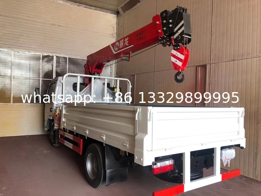 good price and high quality dongfeng CAPTAIN RHD 3.2T 4T telescopic boom mounted on cargo truck for sale